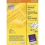 Etiqueta de impressora autocolante Avery Coloured Labels Amarelo 105 x 148 mm