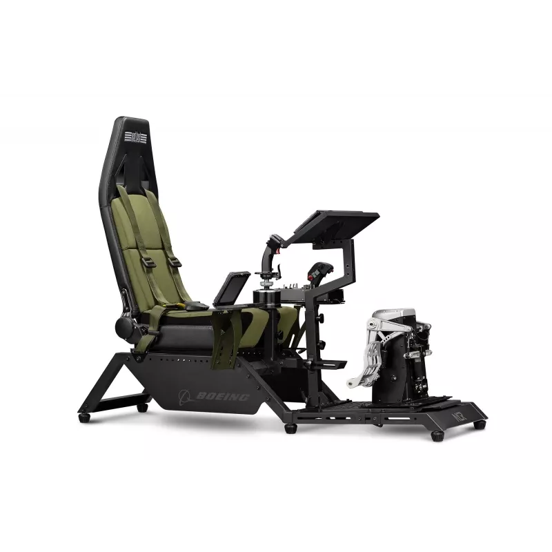 Assento de cockpit Next Level Racing Flight Simulator Boeing Military 396055 — assento especial de simulação de voo, compatível com manípulos de controlo e pedais