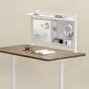 Divisória de secretária ergo office ER-301 W – proteção visual em aço com 1116 mm de largura com quadro magnético, branco, carga máx. 10 kg