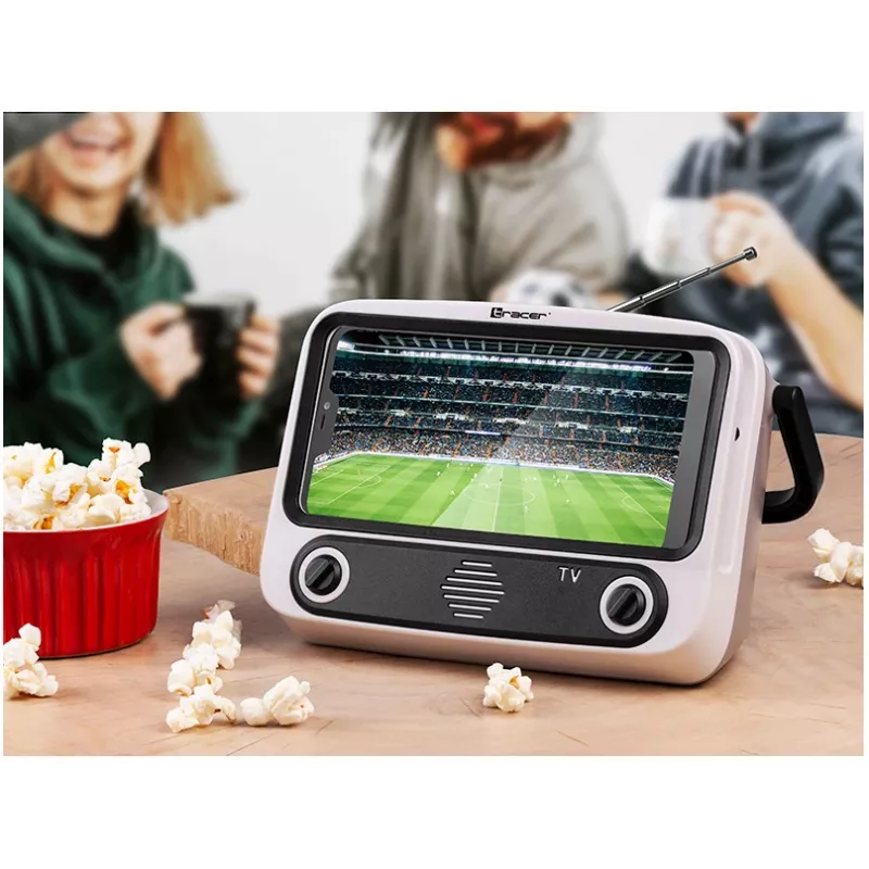 Suporte móvel TRACER T-MLX48046 com altifalante Bluetooth, suporte ajustável para telefone/tablet