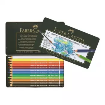 Faber-Castell Albrecht Dürer Multi 12 peças lápis de cor aguareláveis, multicolor