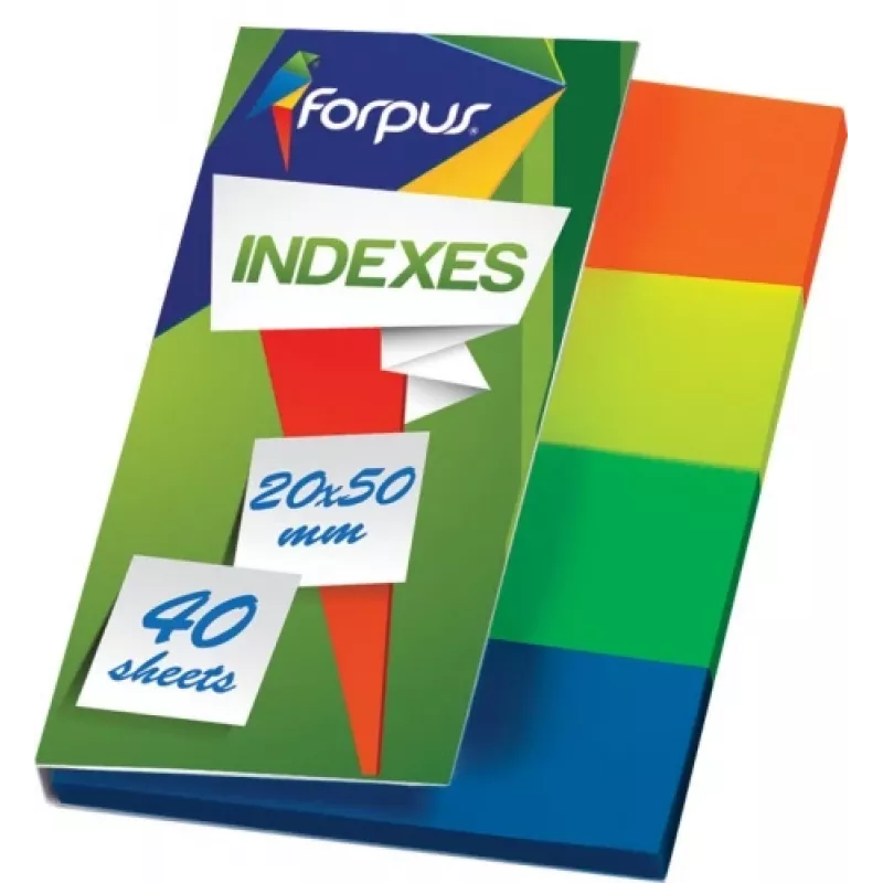 Índice Forpus, 20x50mm, sortido, plástico (4x40) 0718-102