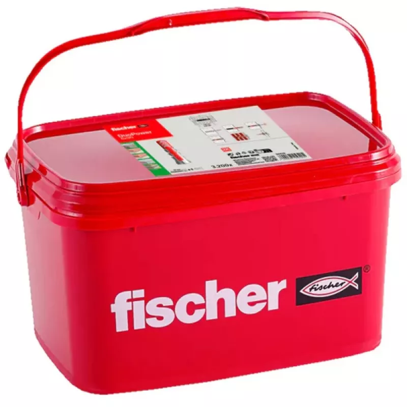 Bucha FISCHER DuoPower 6x30, bucha universal para materiais maciços e ocos