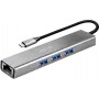 Hub USB 3.2 Gen1 LogiLink, 3x USB-A, 1x RJ45 Gigabit Ethernet (UA0461)