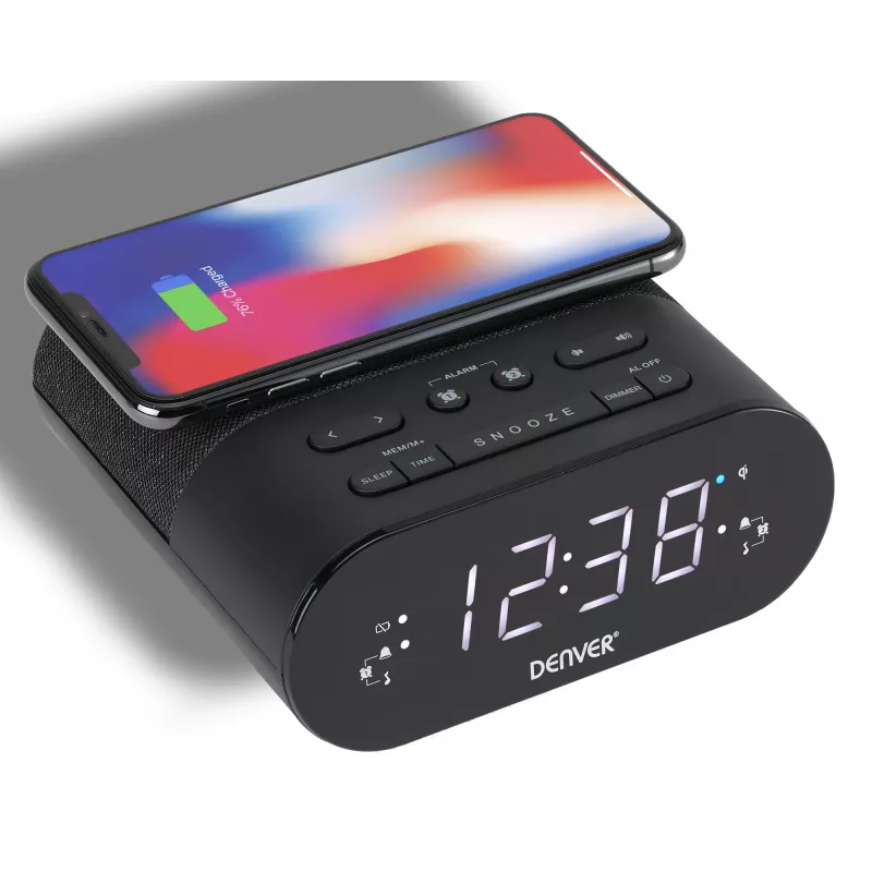 Rádio-despertador digital Denver CRQ-107 preto
