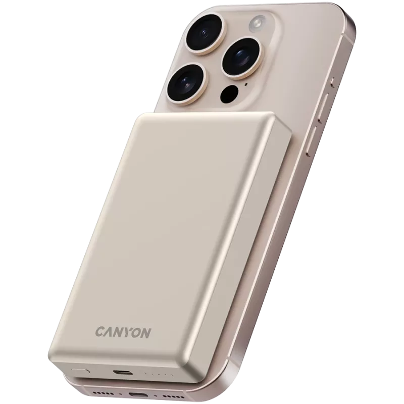 Canyon OnCharge 510 - Powerbank - 10.000 mAh - entrada USB-C - saída USB-C PD 20W + Wireless Magnet