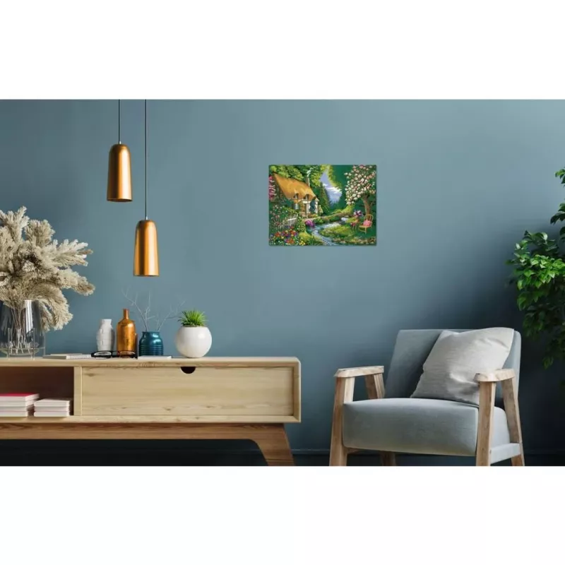 Ravensburger CreArt kit de pintura por números Landhaus am Fluss (Casa de campo junto ao rio)