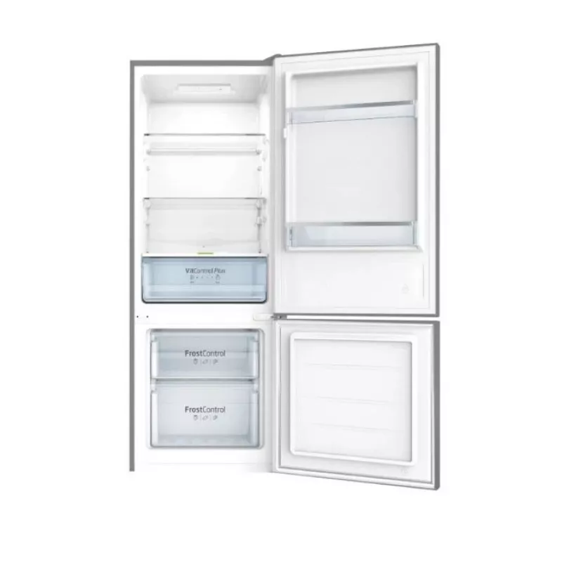 Amica FK244.4X(E) frigorífico combinado de instalação livre, congelador em baixo, frigorífico de 153 l, congelador de 52 l, FrostControl, classe energética E