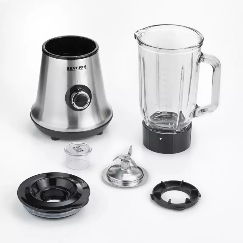 Batedeira Severin SM 3734 preta - aço inoxidável 1l 500W misturadora (SM 3734)