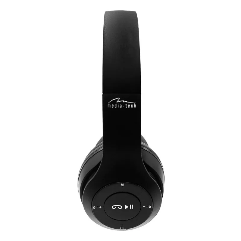 Auscultadores sem fios MEDIA-TECH EPSILION BT MT3591 Bluetooth 4.2 microfone rádio FM preto