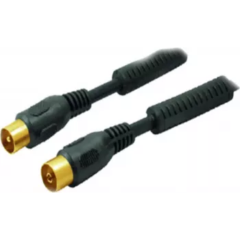 Cabo coaxial de antena de TV ShiverPeaks 80203-128-GS 100 dB, dourado, 2,0 m