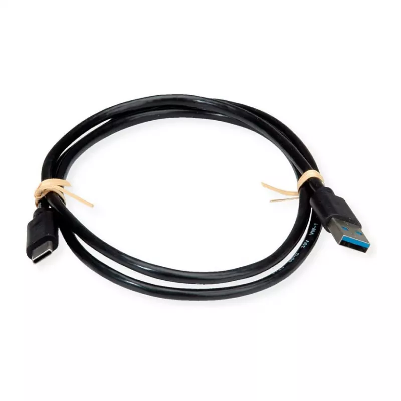 Cabo ROLINE RM USB 3.2 Gen 1, A-C, ST/ST, preto, 0,5 m