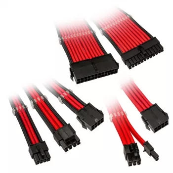 Kit de extensão de cabos Kolink Core Adept vermelho 0,35 m 6 unid.