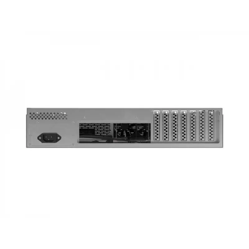 Caixa rack Lanberg SC01-5202-12B 2U preta 3 ventoinhas HDD+SSD