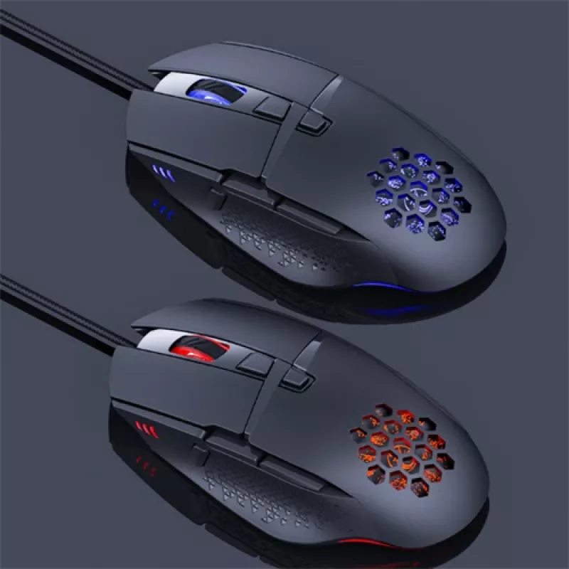 Rato com fio Lumi Legend WM03G-16, USB Type-A, ótico, 7200 DPI, Juoda