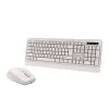 Conjunto de teclado e rato sem fios Tellur TLL491171 com recetor Nano-USB, creme