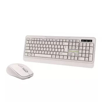 Conjunto de teclado e rato sem fios Tellur TLL491171 com recetor Nano-USB, creme