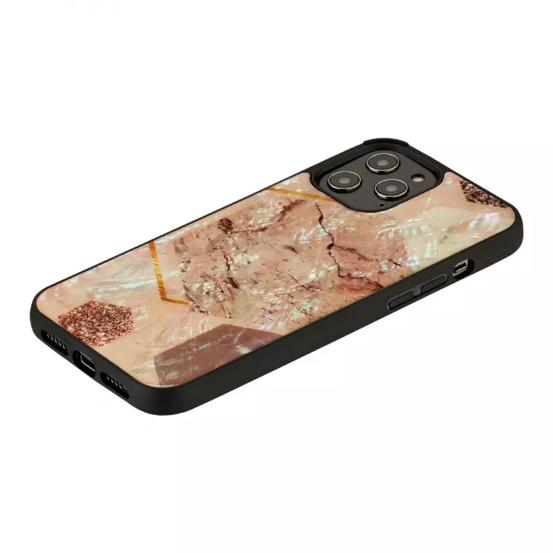 Capa de proteção iKins para Apple iPhone 12 Pro Max – padrão de mármore rosa