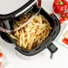 Fritadeira de ar quente Taurus Air Fry 7S 1600W 6,5L, aço inoxidável, 8 programas, 80–200°C, controlo tátil