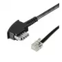 Wentronic Goobay Cabo de ligação TAE-N (pinagem internacional) 4 polos, preto, 6 m - ficha TAE-N para ficha RJ11/RJ14 (6P4C) (50952)