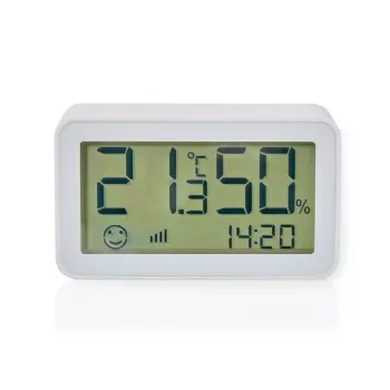 Nedis ZBSC30WT - Sensor de clima inteligente - Zigbee 3.0 - alimentado por pilha - Android - IOS - branco