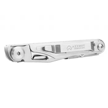 Multiferramenta AZYMUT H2038B — 8 ferramentas aço inoxidável compacta EDC, 173 mm, 125 g, com coldre e conjunto de bits