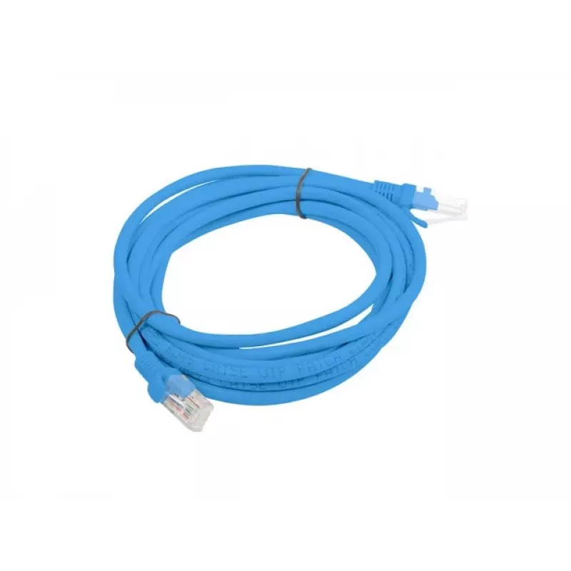 LANBERG PCU6-20CC-0300-B Cabo de rede Cat6 U/UTP, 3 m, azul, embalagem de 10