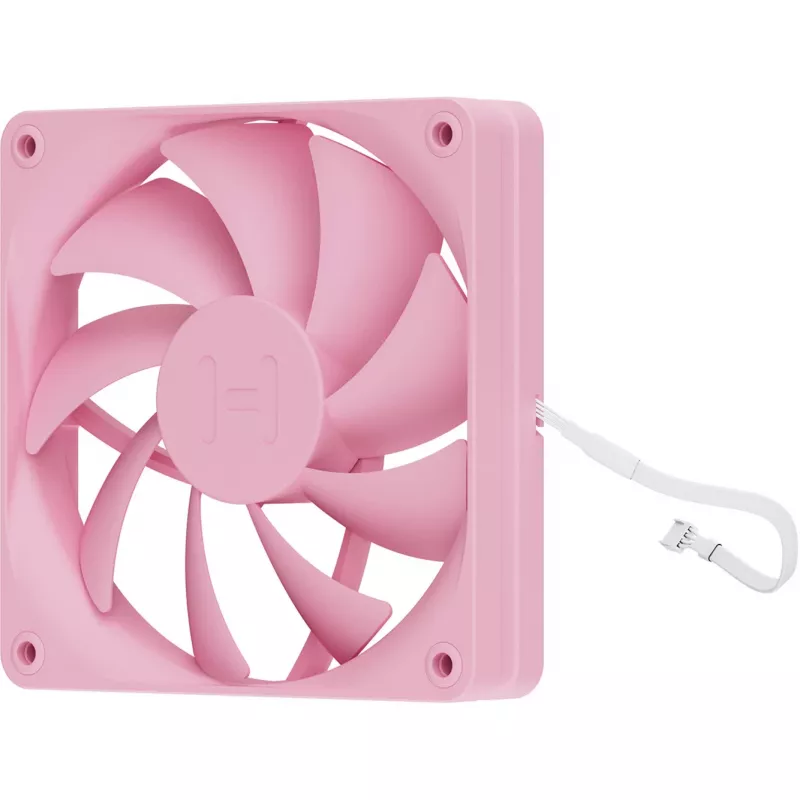 Ventoinha de refrigeração para computador HYTE FA12-SM-4 120 mm, 1500 rpm, 72 m³/h, 1,6 mmH2O, FDB, rosa, 4 unid.