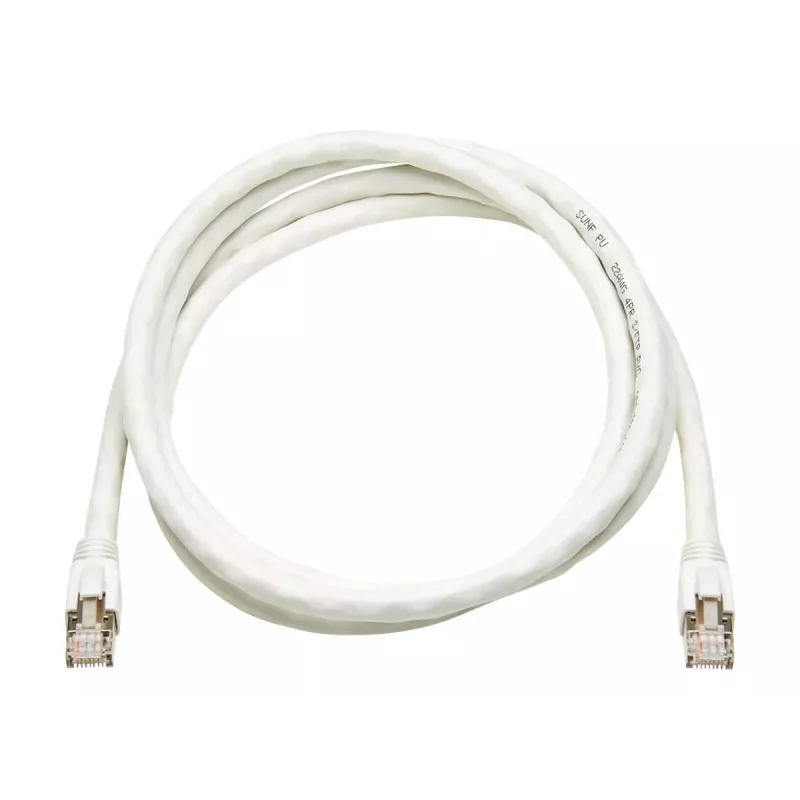 Cabo Ethernet blindado S/FTP série Cat8 25G/40G certificado da Eaton Tripp Lite, à prova de dobras (RJ45 M/M), PoE, branco, 1,83 m - cabo de rede - RJ-45 (M) para RJ-45 (M) - 1,829 m - S/FT