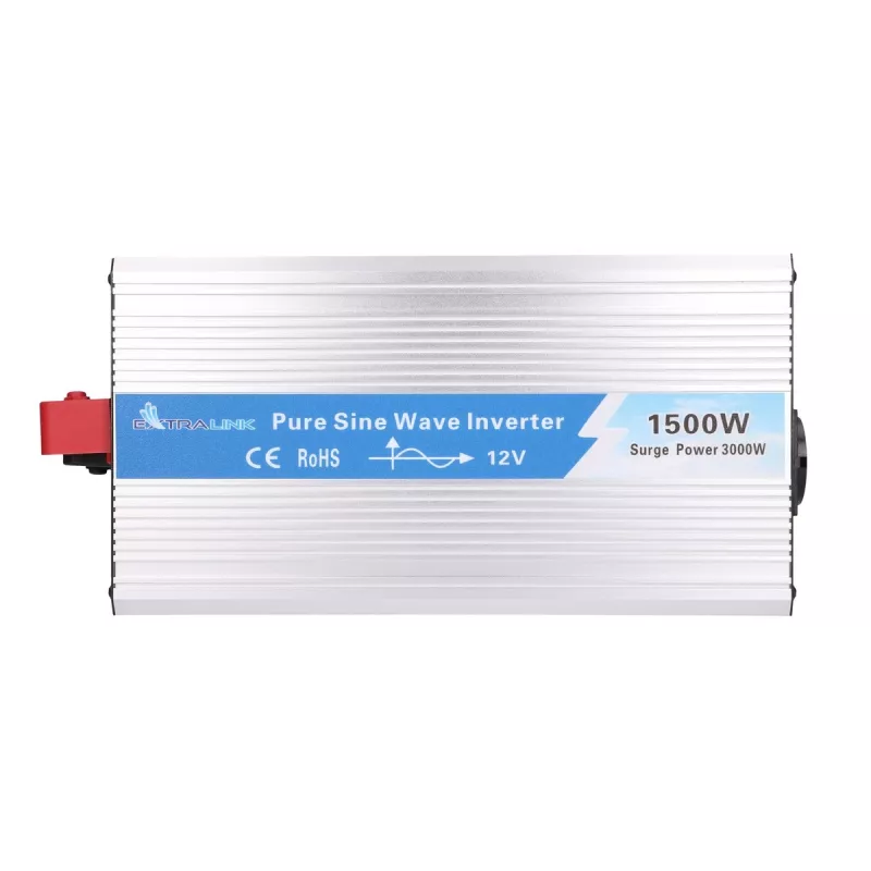 Extralink OPIP-1500W conversor de tensão de onda sinusoidal pura, de 12 V para 230 V, 1500 W