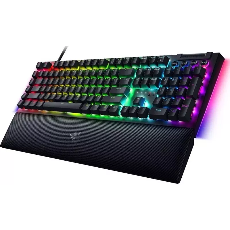 Razer BlackWidow V4 teclado mecânico para gaming, Green Switch, layout US, com fio, preto