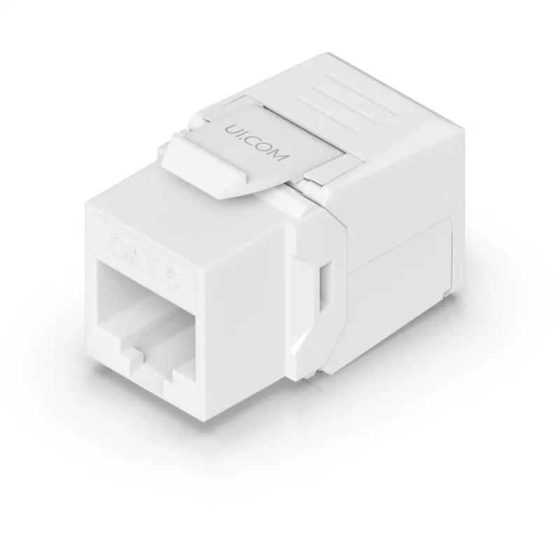 UBIQUITI CAT6 KEYSTONE JACK, PACOTE DE 12. KEYSTONE SEM FERRAMENTAS PARA LIGAR UMA FICHA ETHERNET CAT6 SEM UTILIZAR UMA FERRAMENTA DE INSERÇÃO (PUNCH-DOWN) OU DE CRIMPAGEM