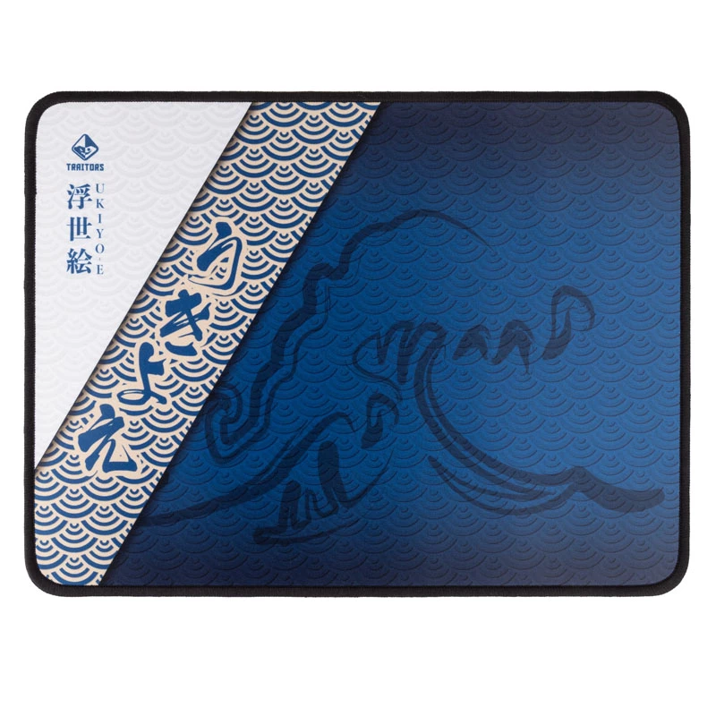 Tapete de rato Traitors UKIYO-E Speed (TRDUKI35M) — superfície de baixo atrito, tapete Gaming retangular