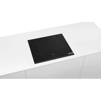Placa Bosch PUE63KBB6E indução 4 zonas de cozedura toque temporizador preta