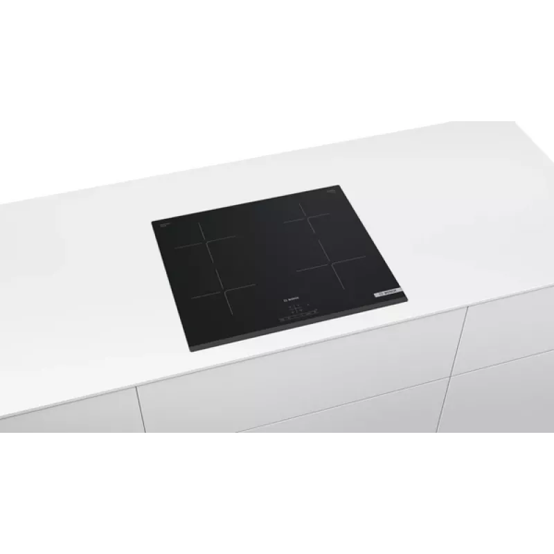 Placa Bosch PUE63KBB6E indução 4 zonas de cozedura toque temporizador preta
