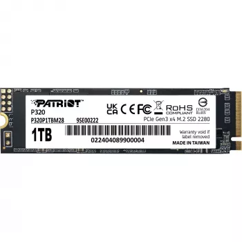 Unidade SSD Patriot P320 1 TB M.2 2280 PCIe 3.0 x4 NVMe