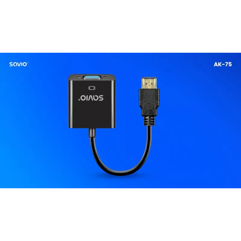 Adaptador Savio HDMI-VGA AK-75