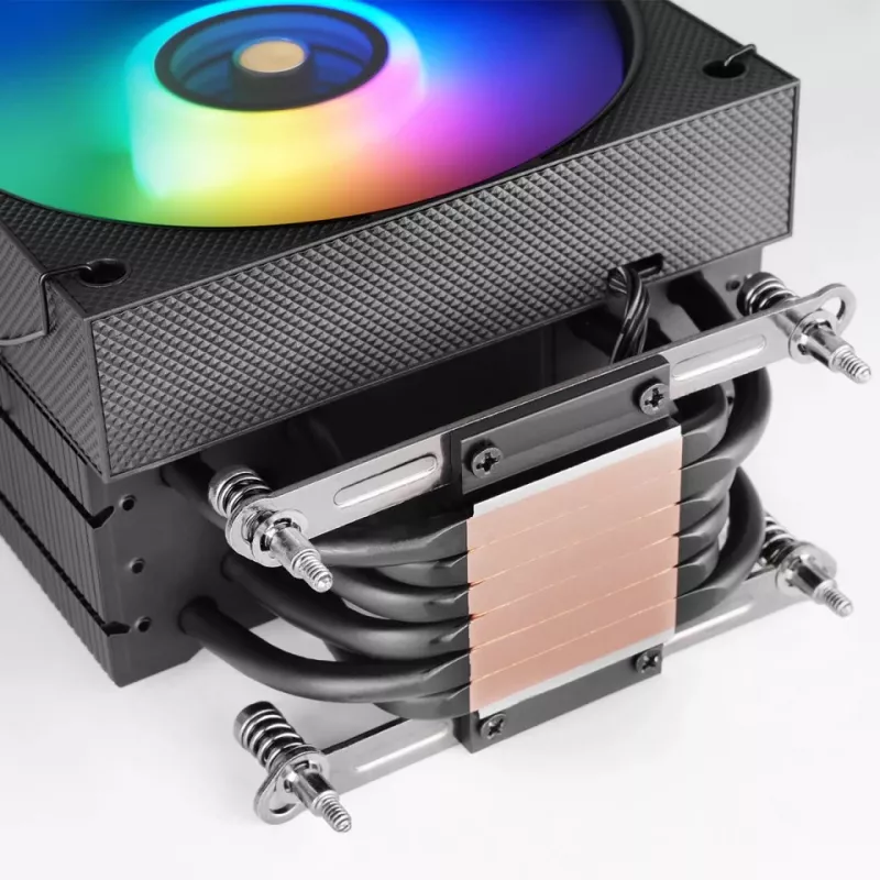 Arrefecedor de ar TACENS Mars Gaming MCPU-LCD, ventoinha de 120 mm, TDP 300 W, compatível com LGA1700/1200/115x/1366 e AM4/AM5, preto