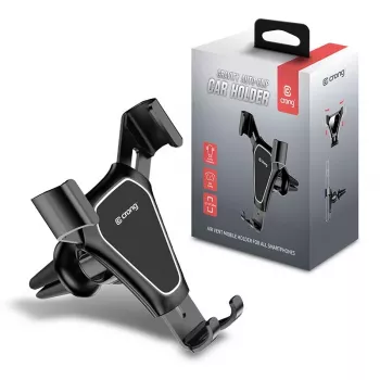 Suporte para automóvel Crong CRG-CH4-BLK para smartphones — design compacto ajustável