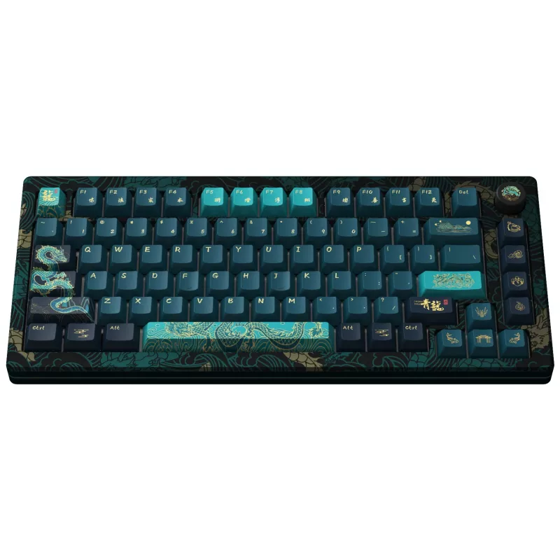 Teclado Gaming mecânico AKKO MOD 007B V3 Year of the Dragon creme-amarelo com interruptores magnéticos