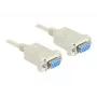 Null modem série 9 pinos conector fêmea para 9 pinos conector fêmea 1,8 m, cabo cinzento, 1,8 metros