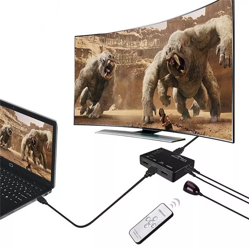 Media-Tech MT5207 Comutador HDMI 5x, 4K