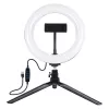 Suporte de tripé Puluz com anel LED de 20 cm Vlogging PKT3073B