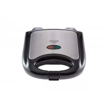 Máquina de sanduíches Adler AD 3015 750 W preto prateado