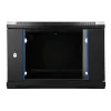 EXTRALINK LITE 6U 530X400 Armário de rack de parede preto com prateleira