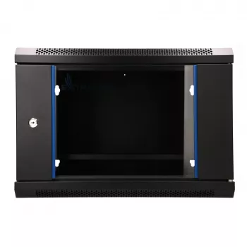 EXTRALINK LITE 6U 530X400 Armário de rack de parede preto com prateleira