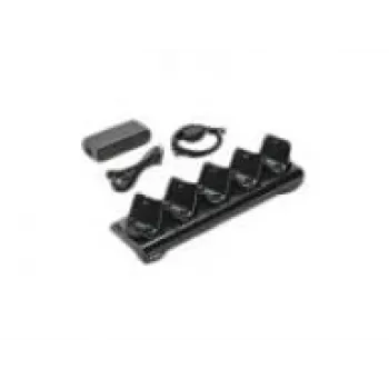 Carregador de bateria Zebra CRD-MPM-5SCHGEU1-01, corrente de rede, interior, preto, inclui cabo DC