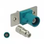 Ficha coaxial DELOCK 89826 — FAKRA Z macho, contactos dourados, 21,2×24×7,5 mm