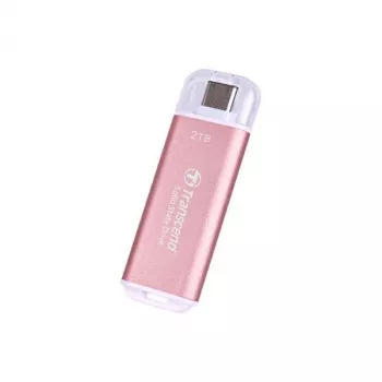 Disco SSD Transcend 512 GB externo USB Type-C ESD300 rosa
