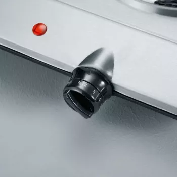 Placa de cozinha de mesa Severin DK 1014 com placa fechada 2 zonas controlo por botão rotativo